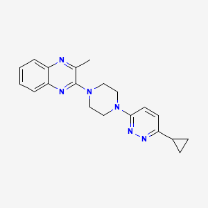 molecular formula C20H22N6 B2963620 2-[4-(6-Cyclopropylpyridazin-3-yl)piperazin-1-yl]-3-methylquinoxaline CAS No. 2380085-52-7