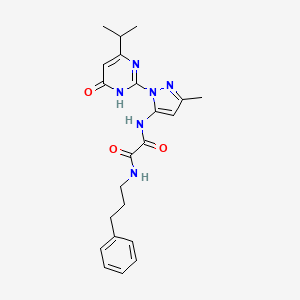 N1-(1-(4-isopropyl-6-oxo-1,6-dihydropyrimidin-2-yl)-3-methyl-1H-pyrazol-5-yl)-N2-(3-phenylpropyl)oxalamide