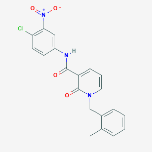 molecular formula C20H16ClN3O4 B2963626 N-(4-chloro-3-nitrophenyl)-1-(2-methylbenzyl)-2-oxo-1,2-dihydropyridine-3-carboxamide CAS No. 899991-30-1
