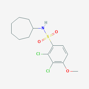molecular formula C14H19Cl2NO3S B296363 2,3-dichloro-N-cycloheptyl-4-methoxybenzenesulfonamide 