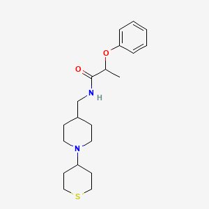 2-phenoxy-N-((1-(tetrahydro-2H-thiopyran-4-yl)piperidin-4-yl)methyl)propanamide