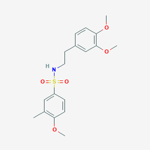 molecular formula C18H23NO5S B296364 N-[2-(3,4-dimethoxyphenyl)ethyl]-4-methoxy-3-methylbenzenesulfonamide 