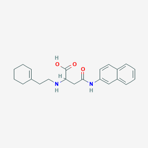 molecular formula C22H26N2O3 B2963641 2-((2-(Cyclohex-1-en-1-yl)ethyl)amino)-4-(naphthalen-2-ylamino)-4-oxobutanoic acid CAS No. 1047683-15-7