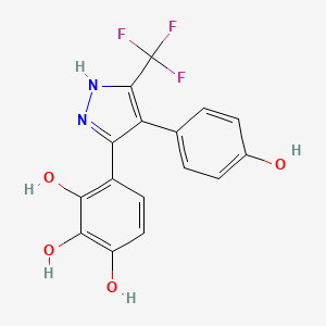molecular formula C16H11F3N2O4 B2963646 yGsy2p-IN-1 CAS No. 2415003-97-1