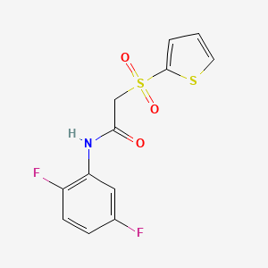 molecular formula C12H9F2NO3S2 B2963652 N-(2,5-二氟苯基)-2-(噻吩-2-基磺酰基)乙酰胺 CAS No. 1020970-38-0