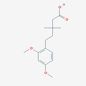 molecular formula C15H22O4 B2963655 5-(2,4-Dimethoxyphenyl)-3,3-dimethylpentanoic acid CAS No. 97305-84-5