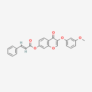 molecular formula C25H18O6 B2963661 3-(3-methoxyphenoxy)-4-oxo-4H-chromen-7-yl cinnamate CAS No. 637749-99-6