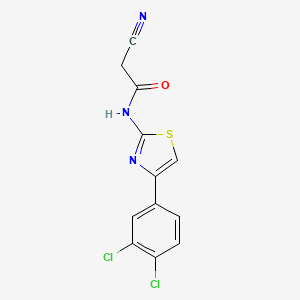 2-cyano-N-[4-(3,4-dichlorophenyl)-1,3-thiazol-2-yl]acetamide