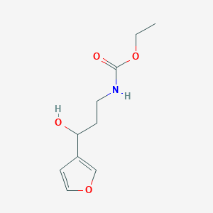 molecular formula C10H15NO4 B2963680 Ethyl (3-(furan-3-yl)-3-hydroxypropyl)carbamate CAS No. 1428351-15-8