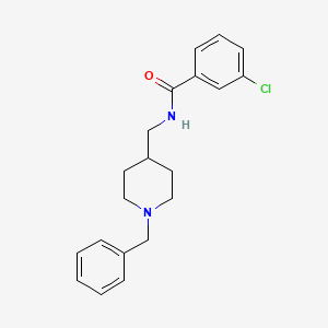 molecular formula C20H23ClN2O B2963687 N-[(1-苄基哌啶-4-基)甲基]-3-氯苯甲酰胺 CAS No. 953933-55-6