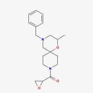 (4-Benzyl-2-methyl-1-oxa-4,9-diazaspiro[5.5]undecan-9-yl)-(oxiran-2-yl)methanone