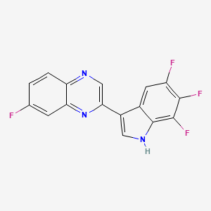 7-Fluoro-2-(5,6,7-trifluoro-1H-indol-3-yl)quinoxaline