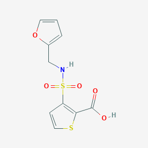molecular formula C10H9NO5S2 B2963697 3-[(Furan-2-ylmethyl)sulfamoyl]thiophene-2-carboxylic acid CAS No. 944894-40-0