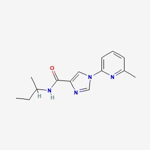 molecular formula C14H18N4O B2963698 N-(sec-butyl)-1-(6-methyl-2-pyridinyl)-1H-imidazole-4-carboxamide CAS No. 477871-86-6