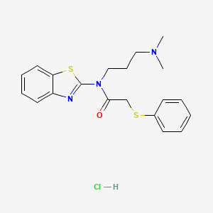 N-(benzo[d]thiazol-2-yl)-N-(3-(dimethylamino)propyl)-2-(phenylthio)acetamide hydrochloride