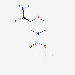 molecular formula C10H18N2O4 B2963720 (R)-tert-Butyl 2-carbamoylmorpholine-4-carboxylate CAS No. 1821769-71-4
