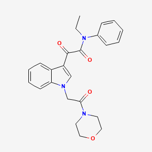 molecular formula C24H25N3O4 B2963722 N-乙基-2-(1-(2-吗啉-2-氧代乙基)-1H-吲哚-3-基)-2-氧代-N-苯基乙酰胺 CAS No. 872857-07-3