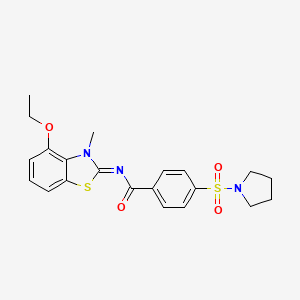 (Z)-N-(4-ethoxy-3-methylbenzo[d]thiazol-2(3H)-ylidene)-4-(pyrrolidin-1-ylsulfonyl)benzamide