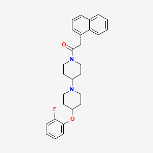 molecular formula C28H31FN2O2 B2963728 1-(4-(2-Fluorophenoxy)-[1,4'-bipiperidin]-1'-yl)-2-(naphthalen-1-yl)ethan-1-one CAS No. 2319848-08-1