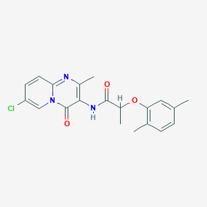 molecular formula C20H20ClN3O3 B2963741 N-(7-chloro-2-methyl-4-oxo-4H-pyrido[1,2-a]pyrimidin-3-yl)-2-(2,5-dimethylphenoxy)propanamide CAS No. 1060289-97-5
