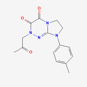 molecular formula C15H16N4O3 B2963747 2-(2-oxopropyl)-8-(p-tolyl)-7,8-dihydroimidazo[2,1-c][1,2,4]triazine-3,4(2H,6H)-dione CAS No. 941960-68-5