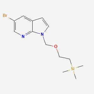molecular formula C13H19BrN2OSi B2963749 1H-吡咯并[2,3-B]吡啶，5-溴-1-[[2-(三甲基甲硅烷基)乙氧基]甲基]- CAS No. 757978-23-7