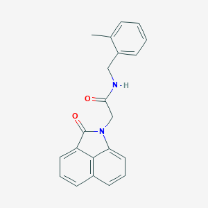 molecular formula C21H18N2O2 B296375 N-(2-methylbenzyl)-2-(2-oxobenzo[cd]indol-1(2H)-yl)acetamide 