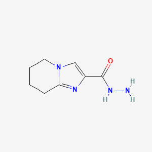 molecular formula C8H12N4O B2963763 5H,6H,7H,8H-imidazo[1,2-a]pyridine-2-carbohydrazide CAS No. 1225372-98-4