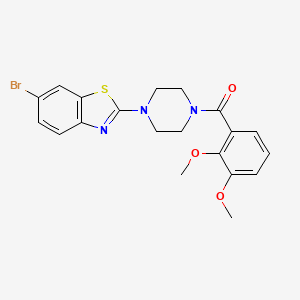 molecular formula C20H20BrN3O3S B2963764 (4-(6-Bromobenzo[d]thiazol-2-yl)piperazin-1-yl)(2,3-dimethoxyphenyl)methanone CAS No. 897473-48-2