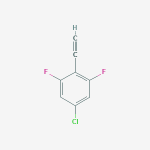 molecular formula C8H3ClF2 B2963768 5-Chloro-2-ethynyl-1,3-difluorobenzene CAS No. 2226288-25-9