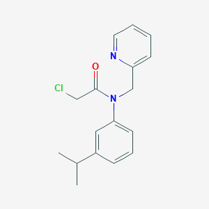 molecular formula C17H19ClN2O B2963772 2-Chloro-N-(3-propan-2-ylphenyl)-N-(pyridin-2-ylmethyl)acetamide CAS No. 1397199-91-5