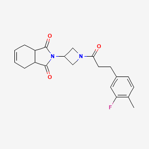 molecular formula C21H23FN2O3 B2963777 2-(1-(3-(3-fluoro-4-methylphenyl)propanoyl)azetidin-3-yl)-3a,4,7,7a-tetrahydro-1H-isoindole-1,3(2H)-dione CAS No. 1903330-67-5