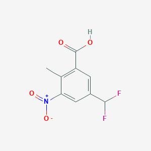 molecular formula C9H7F2NO4 B2963788 5-(Difluoromethyl)-2-methyl-3-nitrobenzoic acid CAS No. 2092778-90-8