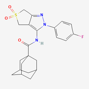 N-[2-(4-fluorophenyl)-5,5-dioxido-2,6-dihydro-4H-thieno[3,4-c]pyrazol-3-yl]adamantane-1-carboxamide