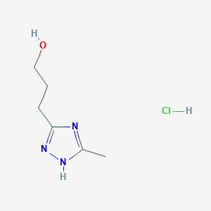 3-(5-Methyl-1H-1,2,4-triazol-3-yl)propan-1-ol;hydrochloride