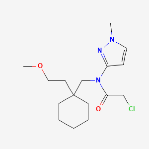 molecular formula C16H26ClN3O2 B2963794 2-Chloro-N-[[1-(2-methoxyethyl)cyclohexyl]methyl]-N-(1-methylpyrazol-3-yl)acetamide CAS No. 2411270-58-9