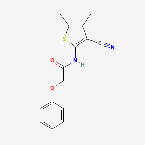 molecular formula C15H14N2O2S B2963797 N-(3-氰基-4,5-二甲基噻吩-2-基)-2-苯氧基乙酰胺 CAS No. 354141-11-0