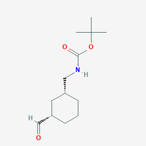 molecular formula C13H23NO3 B2963806 叔丁基 N-[[(1R,3S)-3-甲酰基环己基]甲基]氨基甲酸酯 CAS No. 2253641-01-7