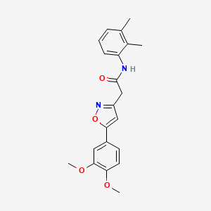 molecular formula C21H22N2O4 B2963809 2-(5-(3,4-二甲氧基苯基)异恶唑-3-基)-N-(2,3-二甲基苯基)乙酰胺 CAS No. 953159-18-7