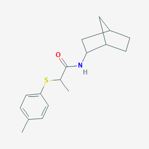 molecular formula C17H23NOS B296381 N-bicyclo[2.2.1]hept-2-yl-2-[(4-methylphenyl)sulfanyl]propanamide 