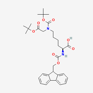 molecular formula C32H42N2O8 B2963810 (S)-Fmoc-2-amino-6-(boc-tert-butoxycarbonylmethyl-amino)-hexanoic acid CAS No. 866602-35-9