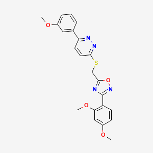 3-(2,4-Dimethoxyphenyl)-5-(((6-(3-methoxyphenyl)pyridazin-3-yl)thio)methyl)-1,2,4-oxadiazole