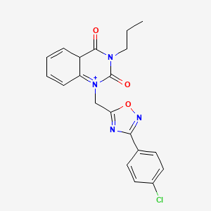 molecular formula C20H17ClN4O3 B2963841 1-{[3-(4-Chlorophenyl)-1,2,4-oxadiazol-5-yl]methyl}-3-propyl-1,2,3,4-tetrahydroquinazoline-2,4-dione CAS No. 2309825-67-8