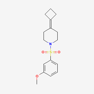 molecular formula C16H21NO3S B2963847 4-Cyclobutylidene-1-(3-methoxyphenyl)sulfonylpiperidine CAS No. 2310099-12-6