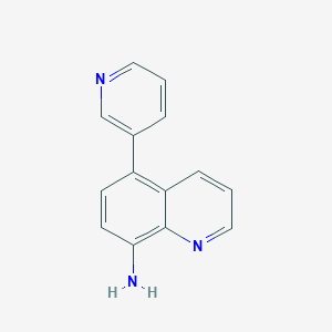molecular formula C14H11N3 B2963848 5-Pyridin-3-ylquinolin-8-amine CAS No. 2022939-96-2
