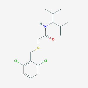 2-[(2,6-dichlorobenzyl)sulfanyl]-N-(1-isopropyl-2-methylpropyl)acetamide