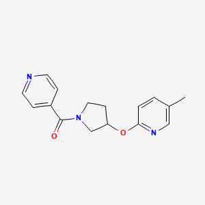 (3-((5-Methylpyridin-2-yl)oxy)pyrrolidin-1-yl)(pyridin-4-yl)methanone