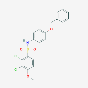 molecular formula C20H17Cl2NO4S B296387 N-[4-(benzyloxy)phenyl]-2,3-dichloro-4-methoxybenzenesulfonamide 