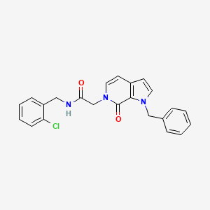 molecular formula C23H20ClN3O2 B2963872 2-(1-苄基-7-氧代-1H-吡咯并[2,3-c]吡啶-6(7H)-基)-N-(2-氯苄基)乙酰胺 CAS No. 1286703-04-5