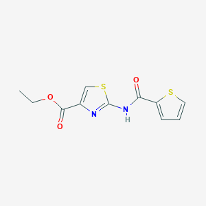 molecular formula C11H10N2O3S2 B2963874 2-(噻吩-2-羰基氨基)-1,3-噻唑-4-羧酸乙酯 CAS No. 258338-60-2